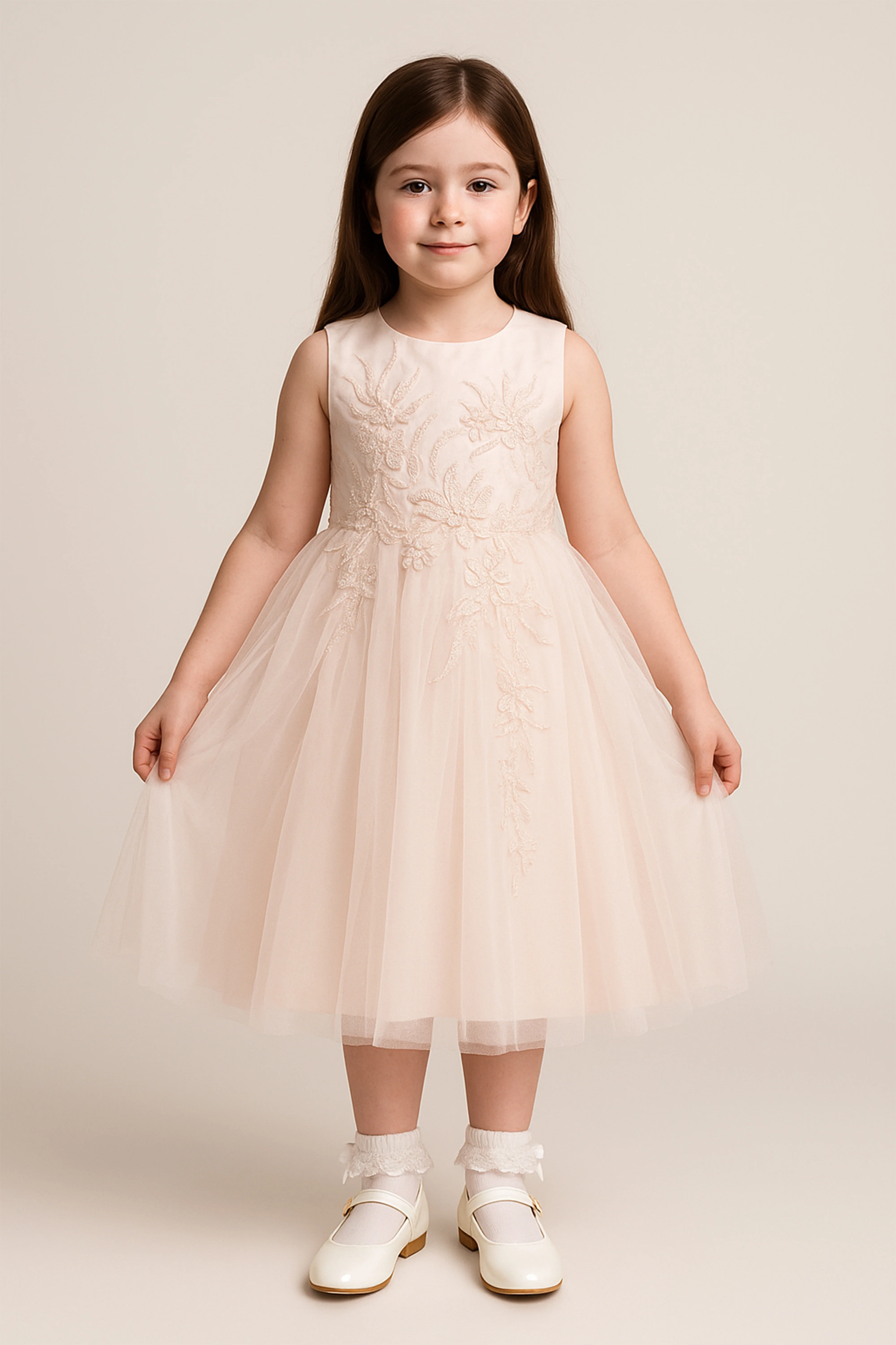 Girls' Communion Satin Mary Jane Shoes - HANA - Ivory - Image 5