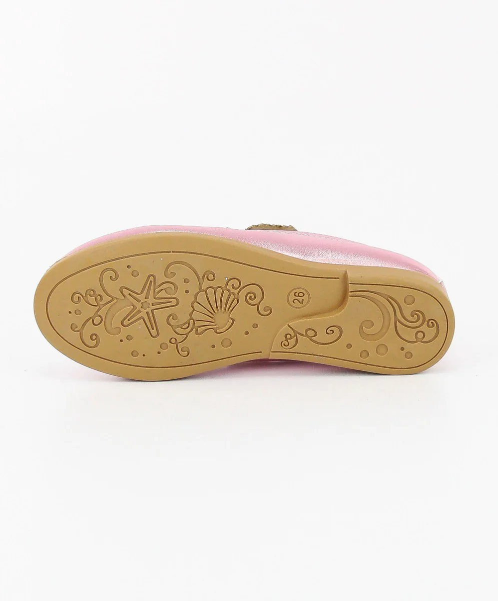 Girls Ballerina Butterfly Strap Flat Dress Shoes - Pink - Image 5