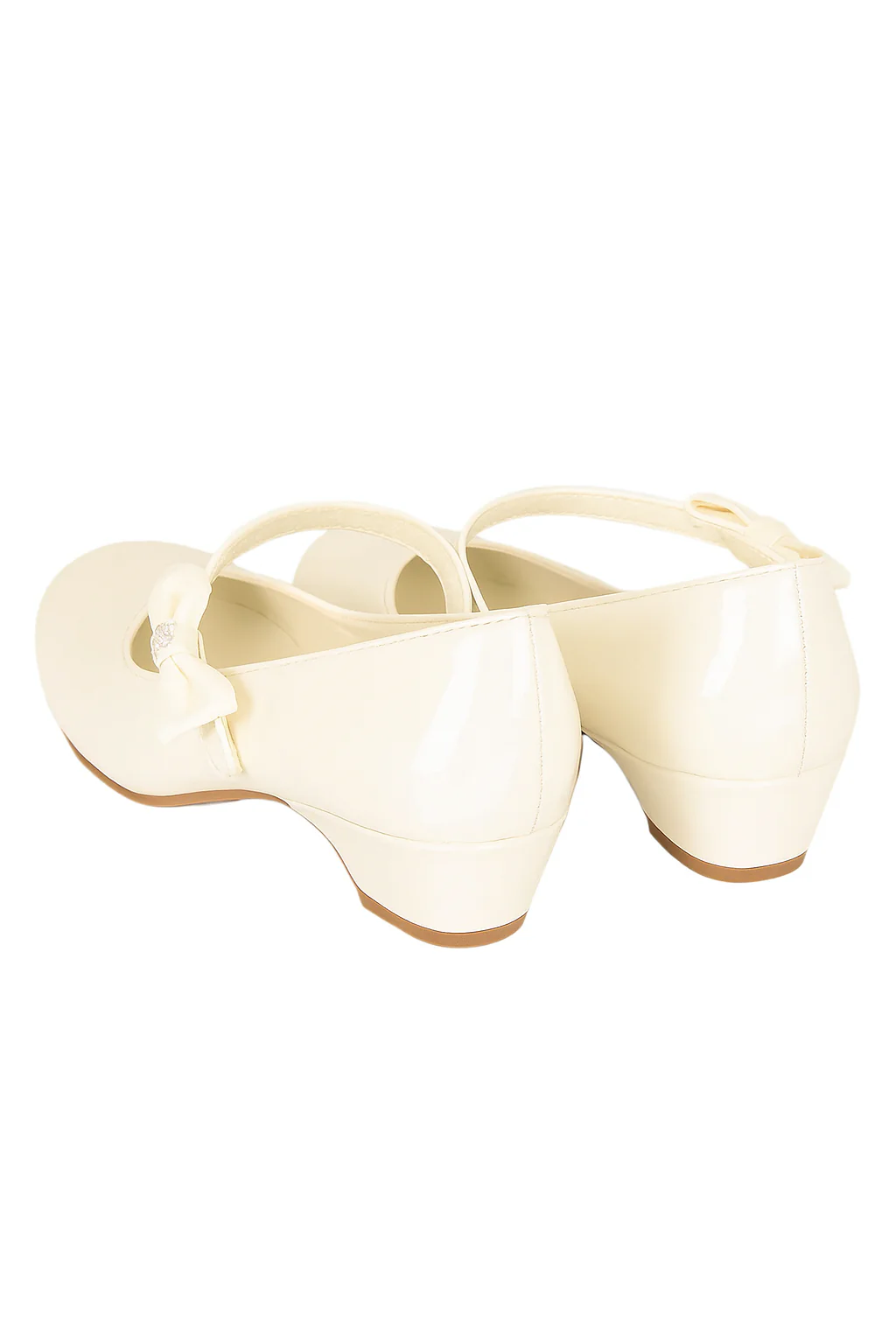 Girls Medium Heel Patent Mary Jane Shoes -DANIELLE - Ivory - Image 4