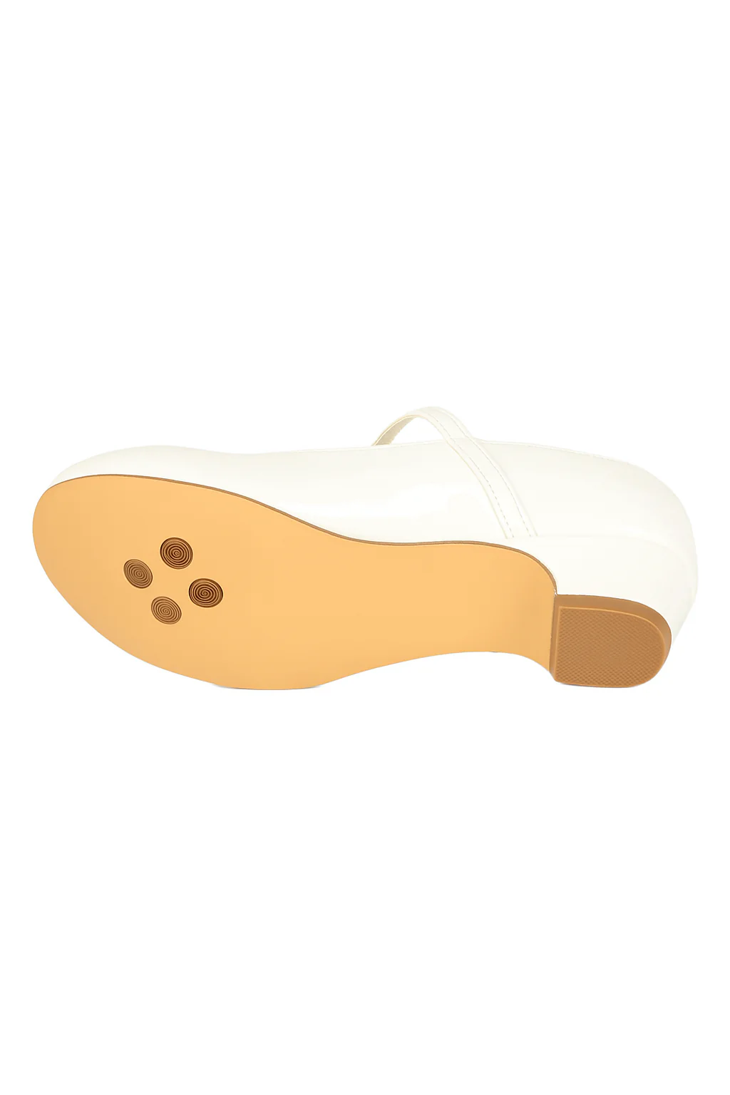 Girls Medium Heel Patent Mary Jane Shoes -DANIELLE - Ivory - Image 6