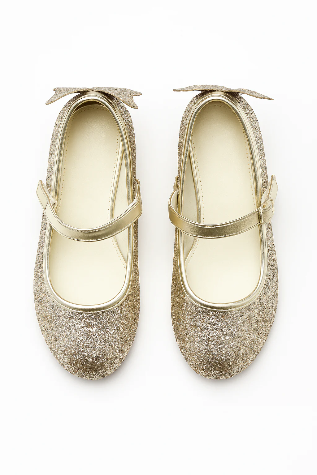 Girls' Sparkly Medium Heel Mary Jane Ankle Strap Shoes - ANNA - Gold - Image 3