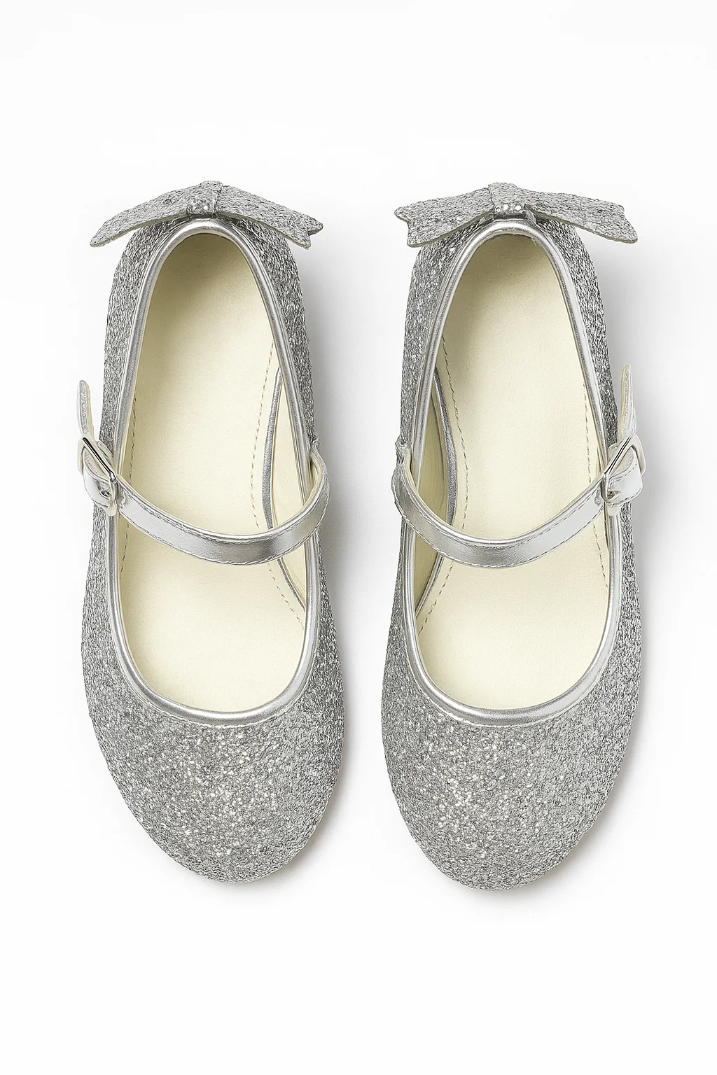 Girls' Sparkly Medium Heel Mary Jane Ankle Strap Shoes - ANNA - Silver - Image 3