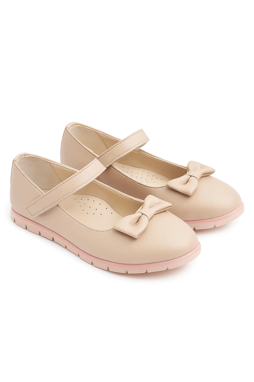 Girls Patent Flat Mary Jane Shoes - Pink - Image 3