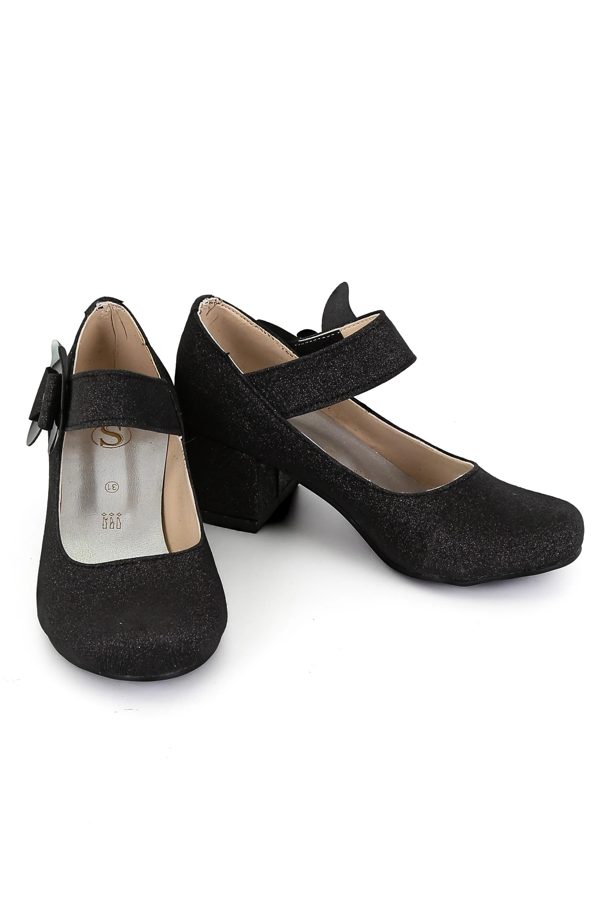Girls Glittery Block Heel Mary Janes Shoes - Winx - Black - Image 3
