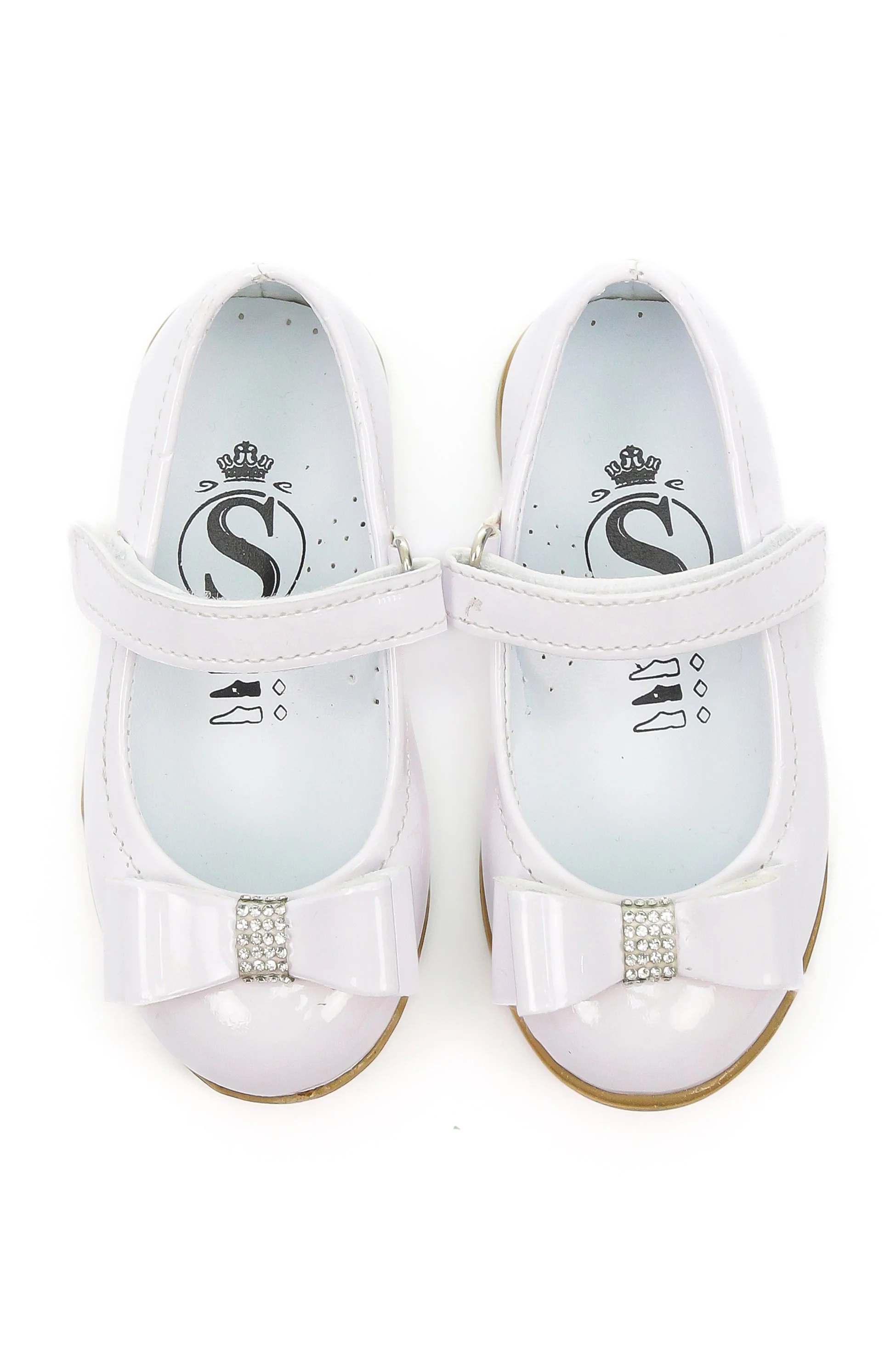 Girls Mary Jane Flat Patent Dress Shoes - LAYLA - White - Image 4