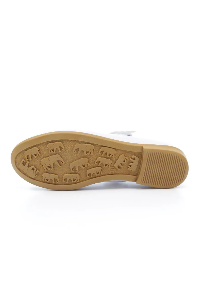 Girls Mary Jane Flat Patent Dress Shoes - LAYLA - White - Image 6