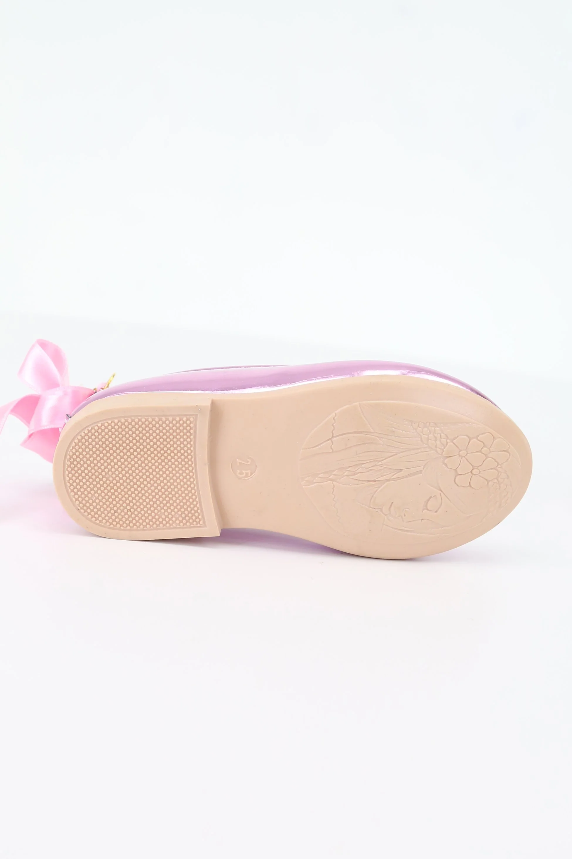 Girls Pearls & Ribbon Slip on Patent Mary Jane Shoes - TEAN - Pink - Image 4