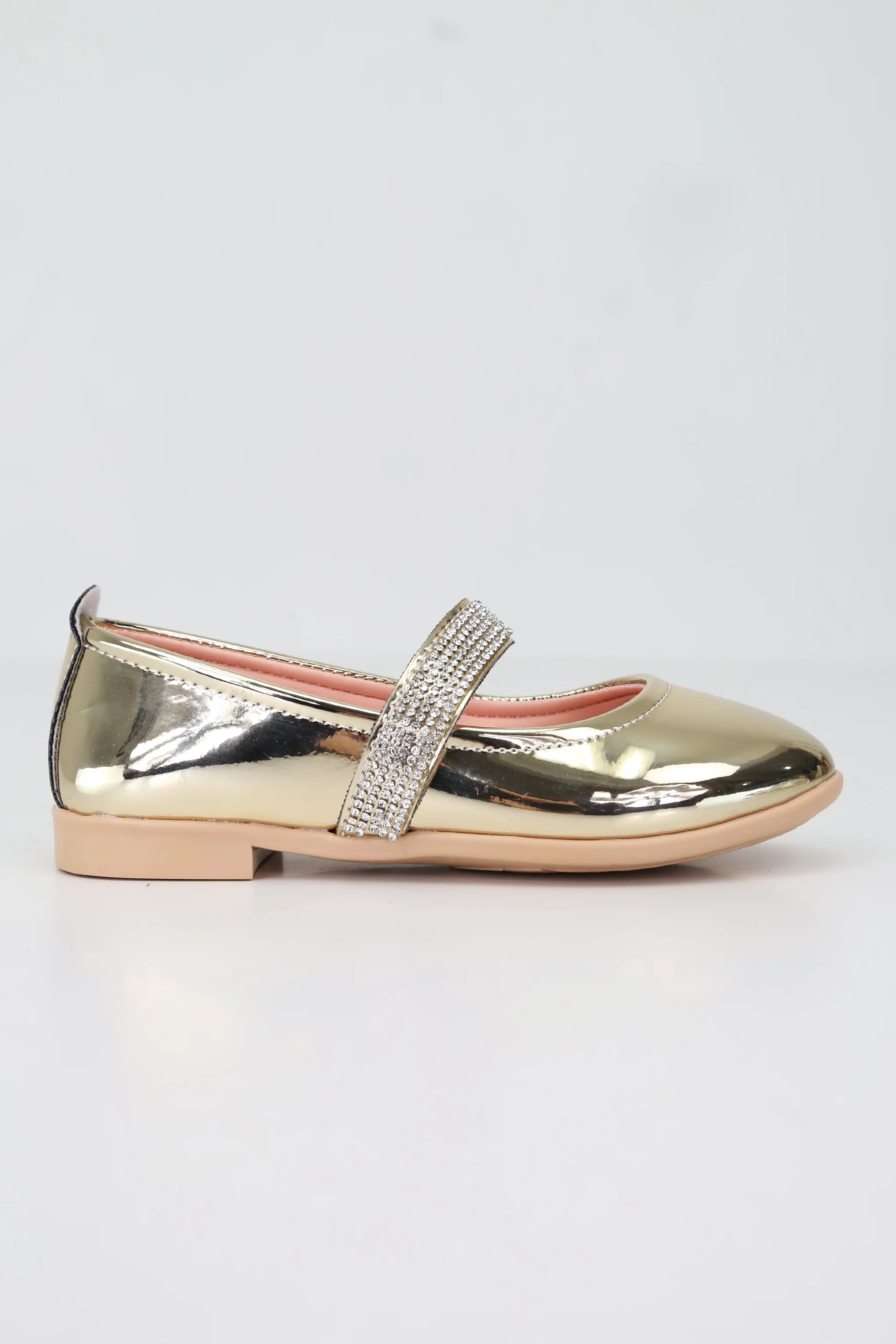 Girls Rhinestone Patent Mary Jane Shoes - ARWEN - Gold - Image 4