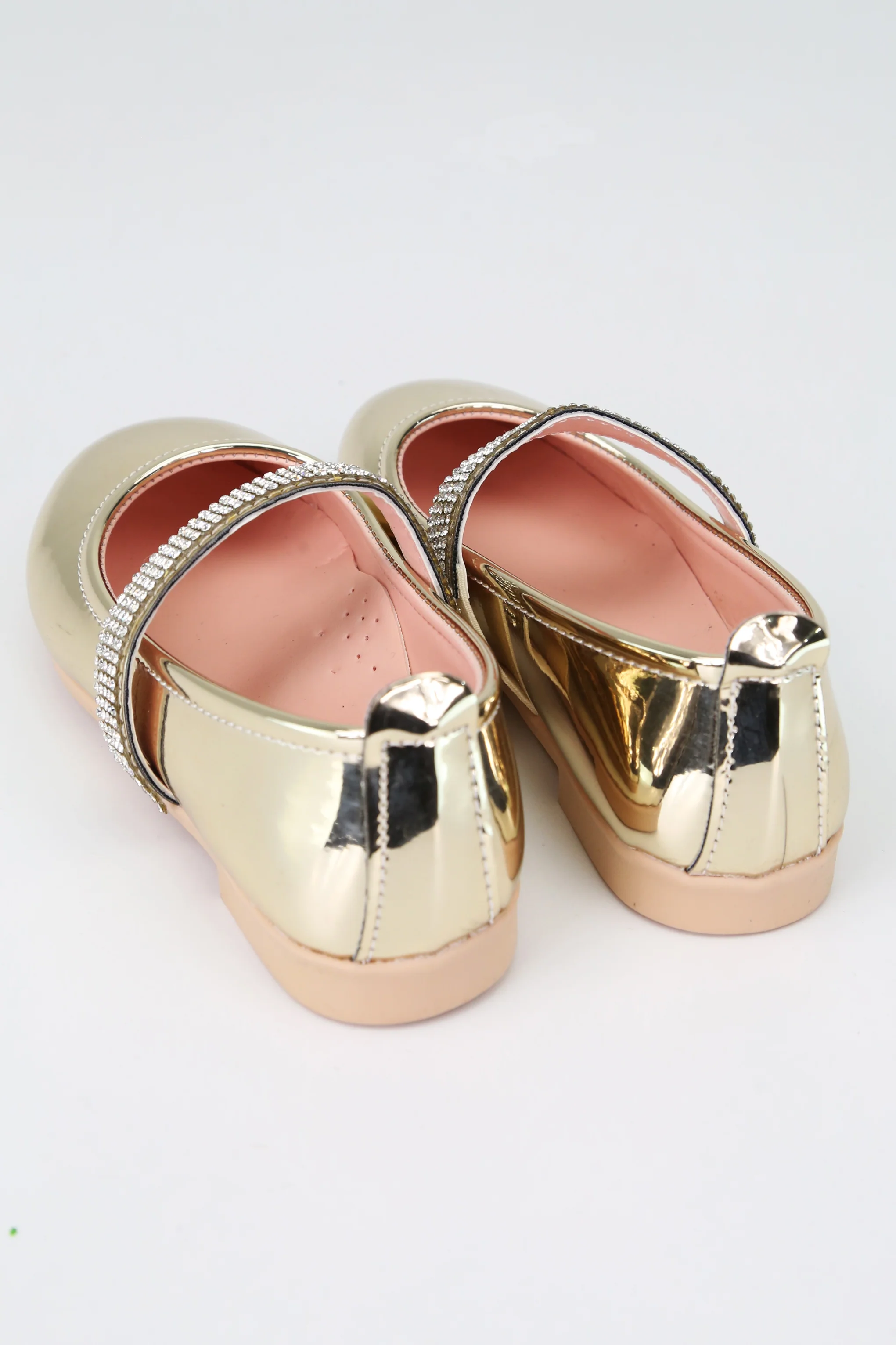 Girls Rhinestone Patent Mary Jane Shoes - ARWEN - Gold - Image 5