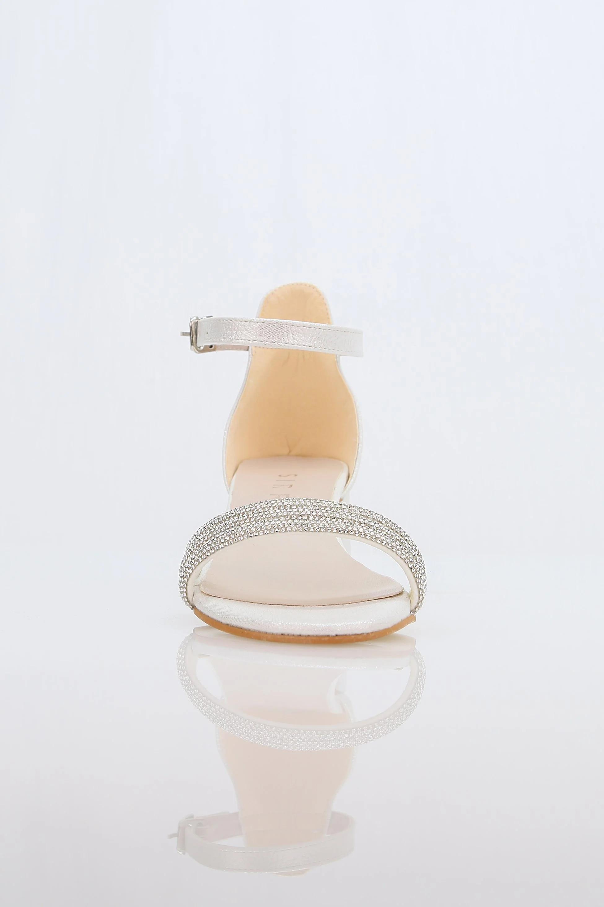 Girls' Textured Block-Heel Sandals with Rhinestone Straps - TWINKLE - White - Image 4