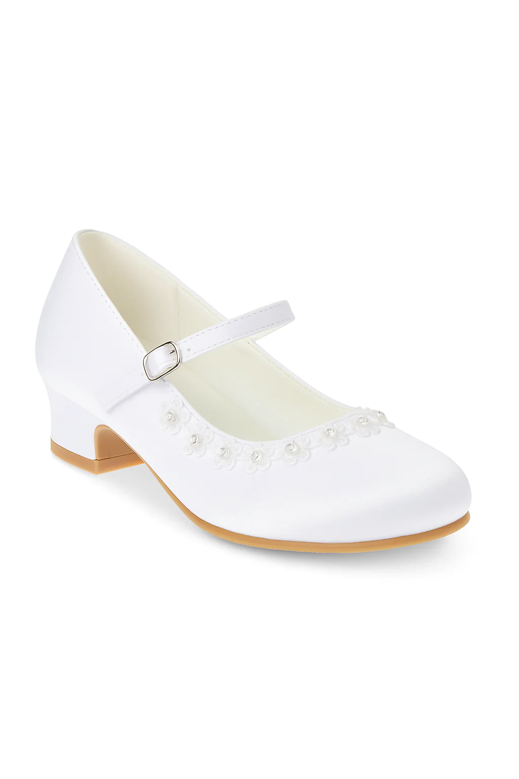 Girls' White Floral lace Mary Jane Shoes - BETTY - White