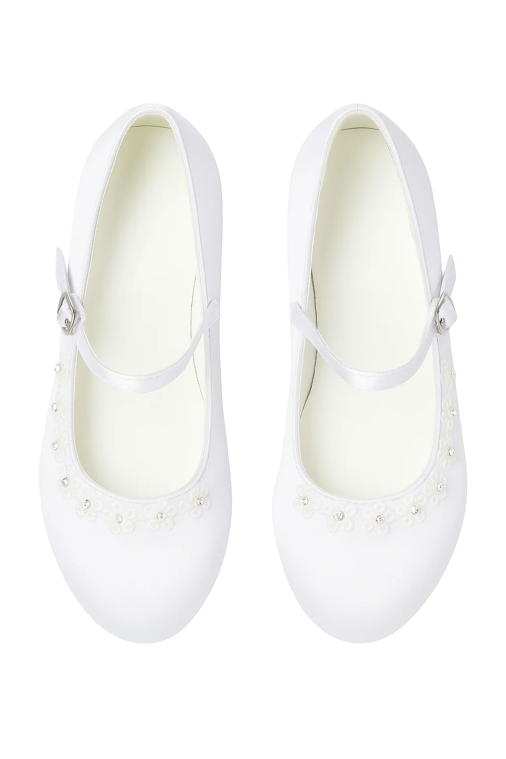 Girls' White Floral lace Mary Jane Shoes - BETTY - White - Image 2