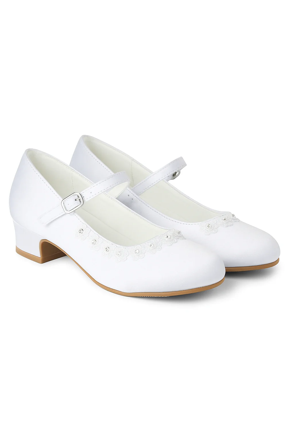 Girls' White Floral lace Mary Jane Shoes - BETTY - White - Image 3