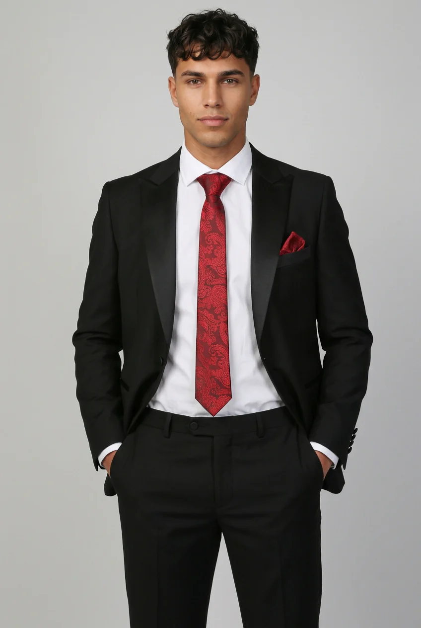 Harry Black Prom Tuxedo Suit with Satin Lapels - Image 2
