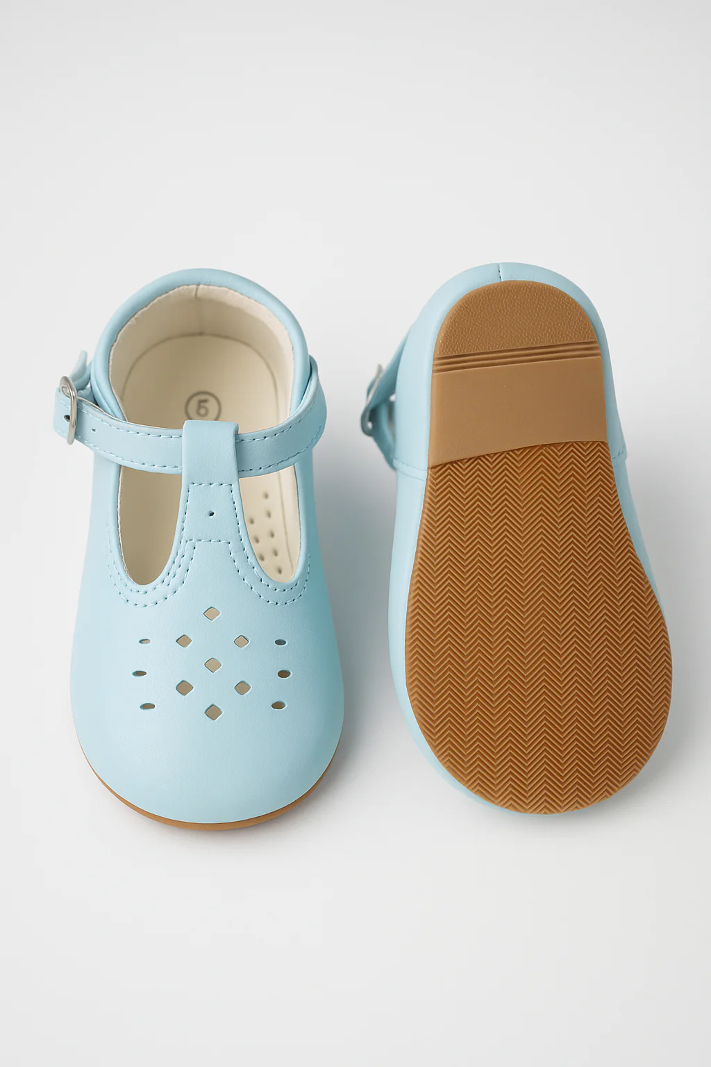 Kids Unisex Buckled Mary Jane Shoes - AARON - Baby Blue - Image 4