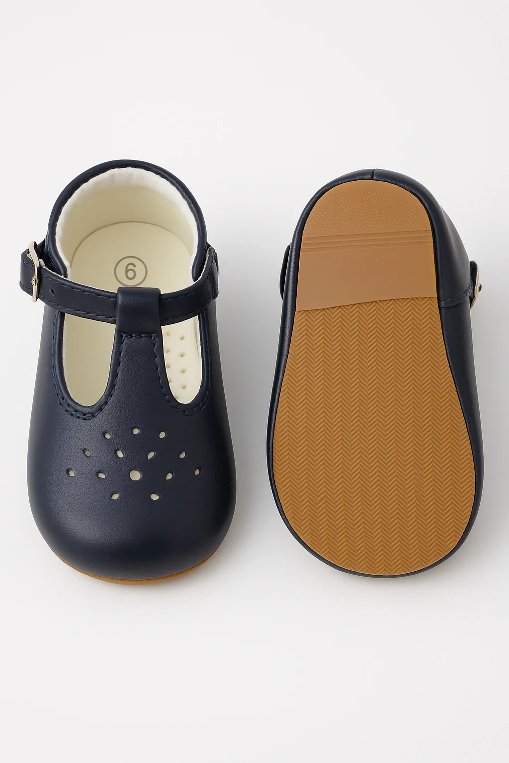 Kids Unisex Buckled Mary Jane Shoes - AARON - Navy Blue - Image 4