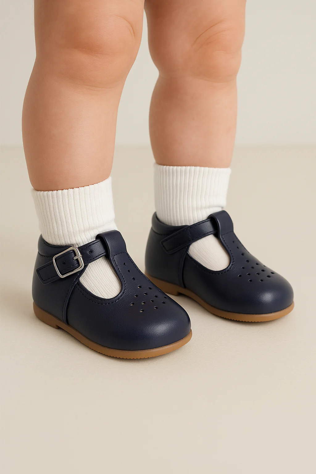 Kids Unisex Buckled Mary Jane Shoes - AARON - Navy Blue - Image 5