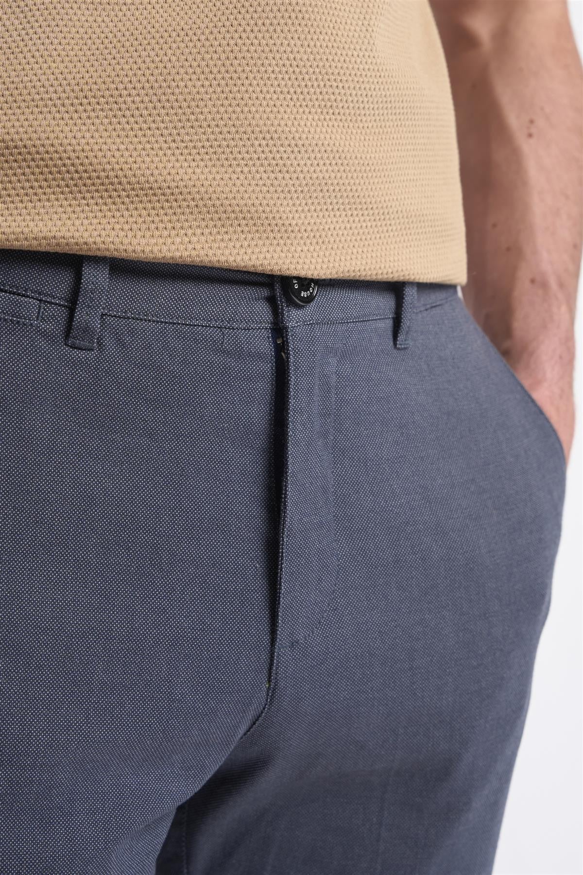 Men's Twill Dakota Chino Trousers - Navy Blue - Image 4