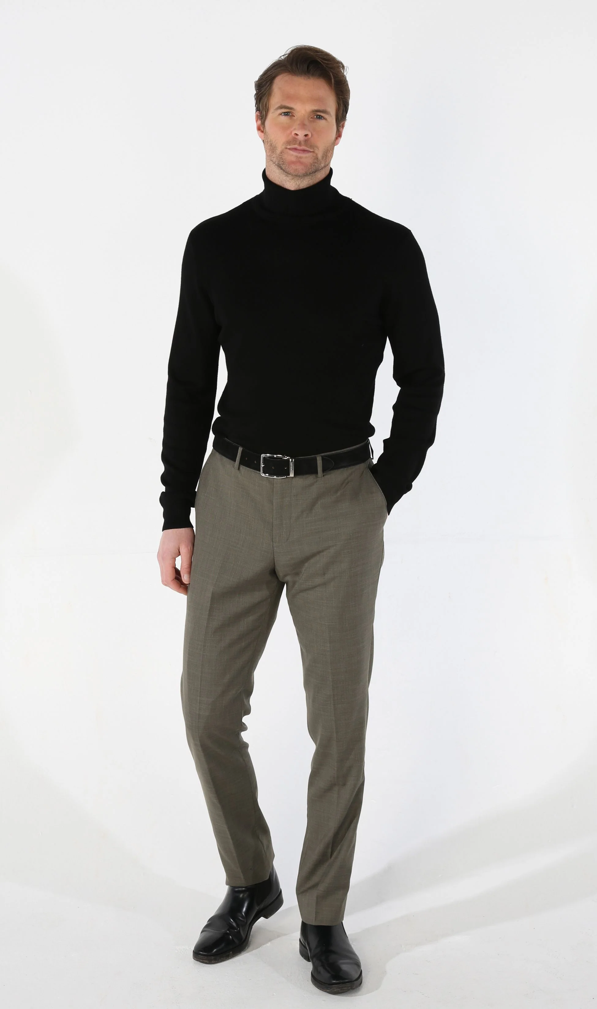 Men's Plaid Double-Breasted Suit - KURT - Sage Green - Image 5