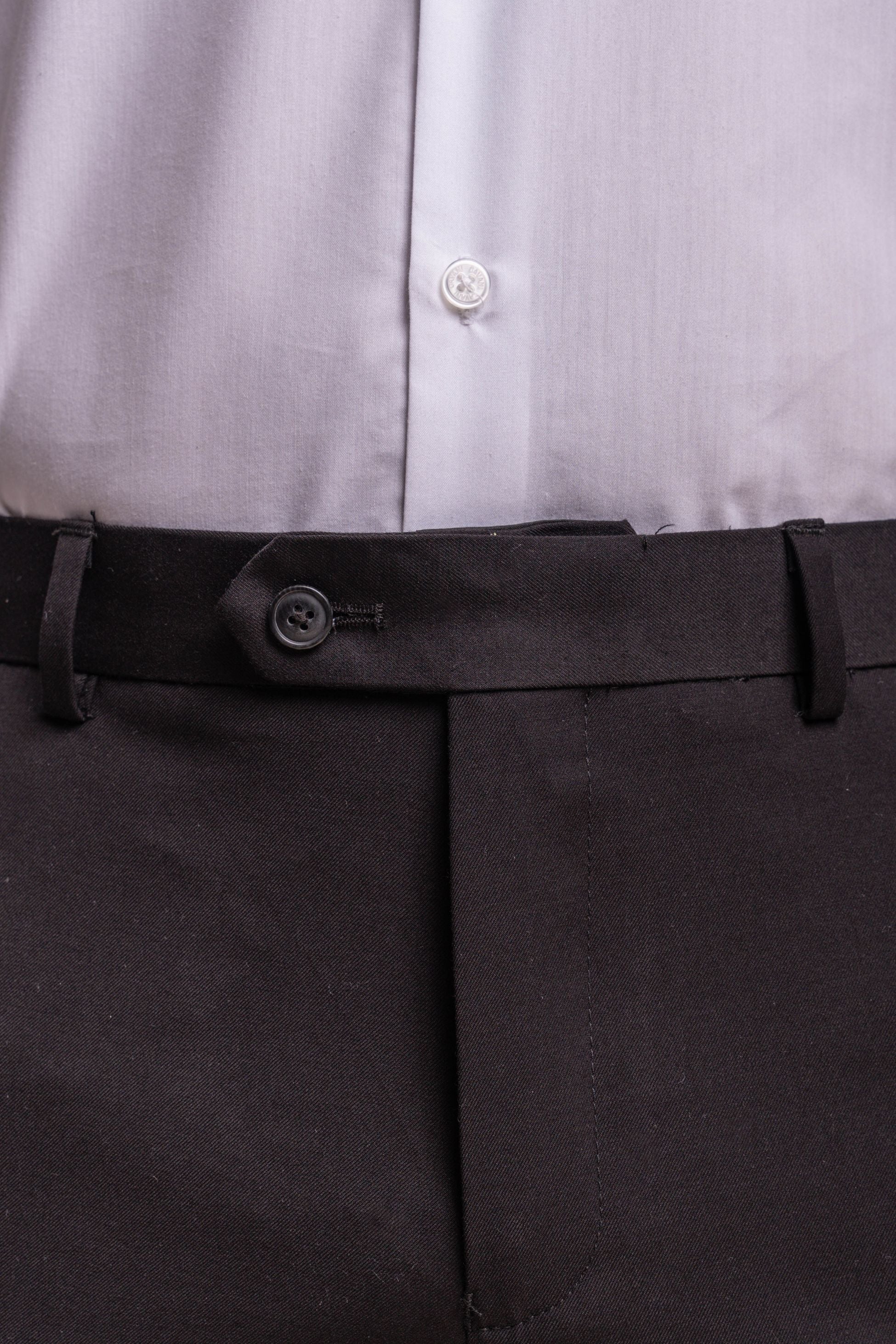 Men's Skinny Fit Black Trousers - VIPER - Black - Image 4