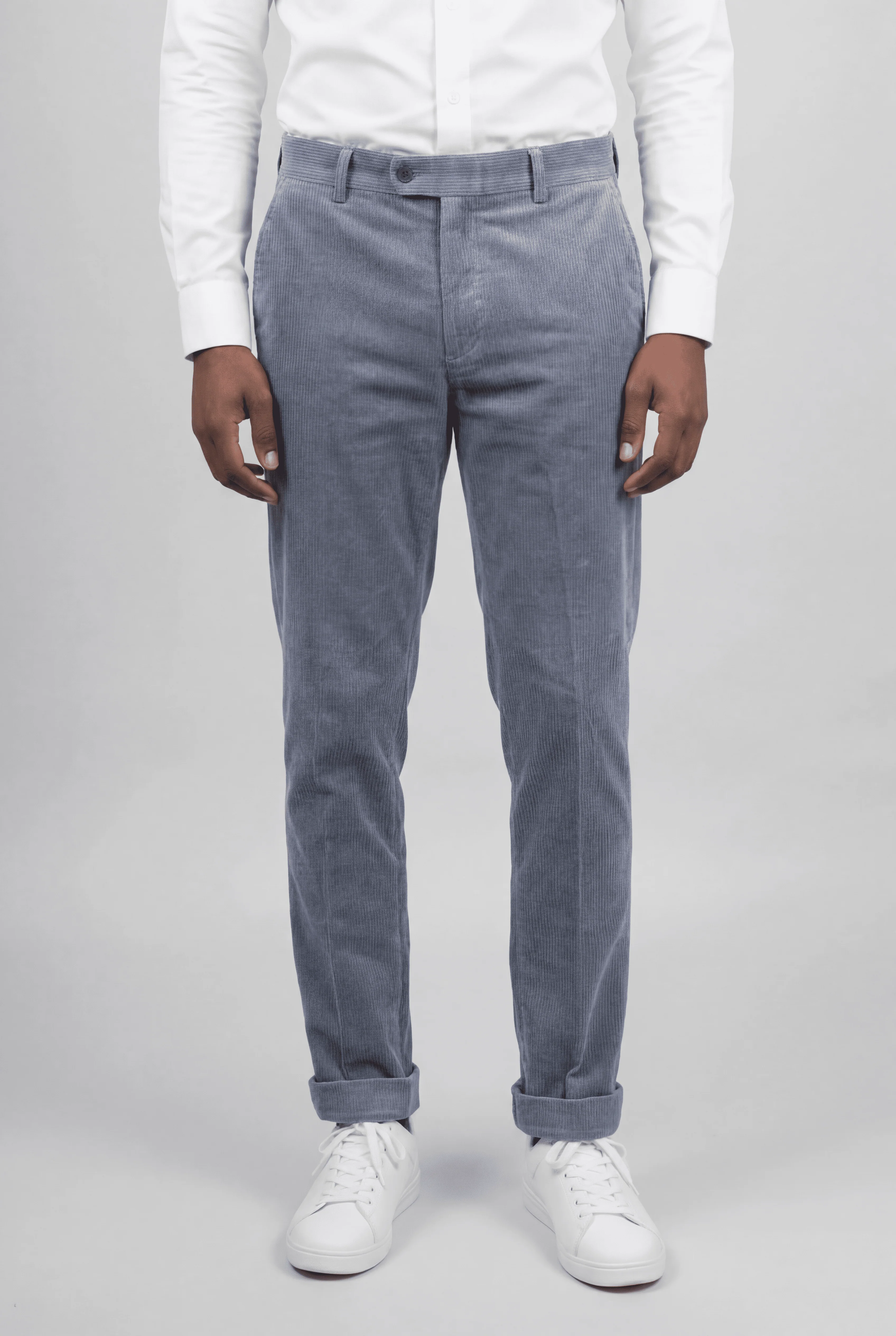 Men’s 2-Piece Cotton Corduroy Formal Suit - Dawson - Blue - Image 4