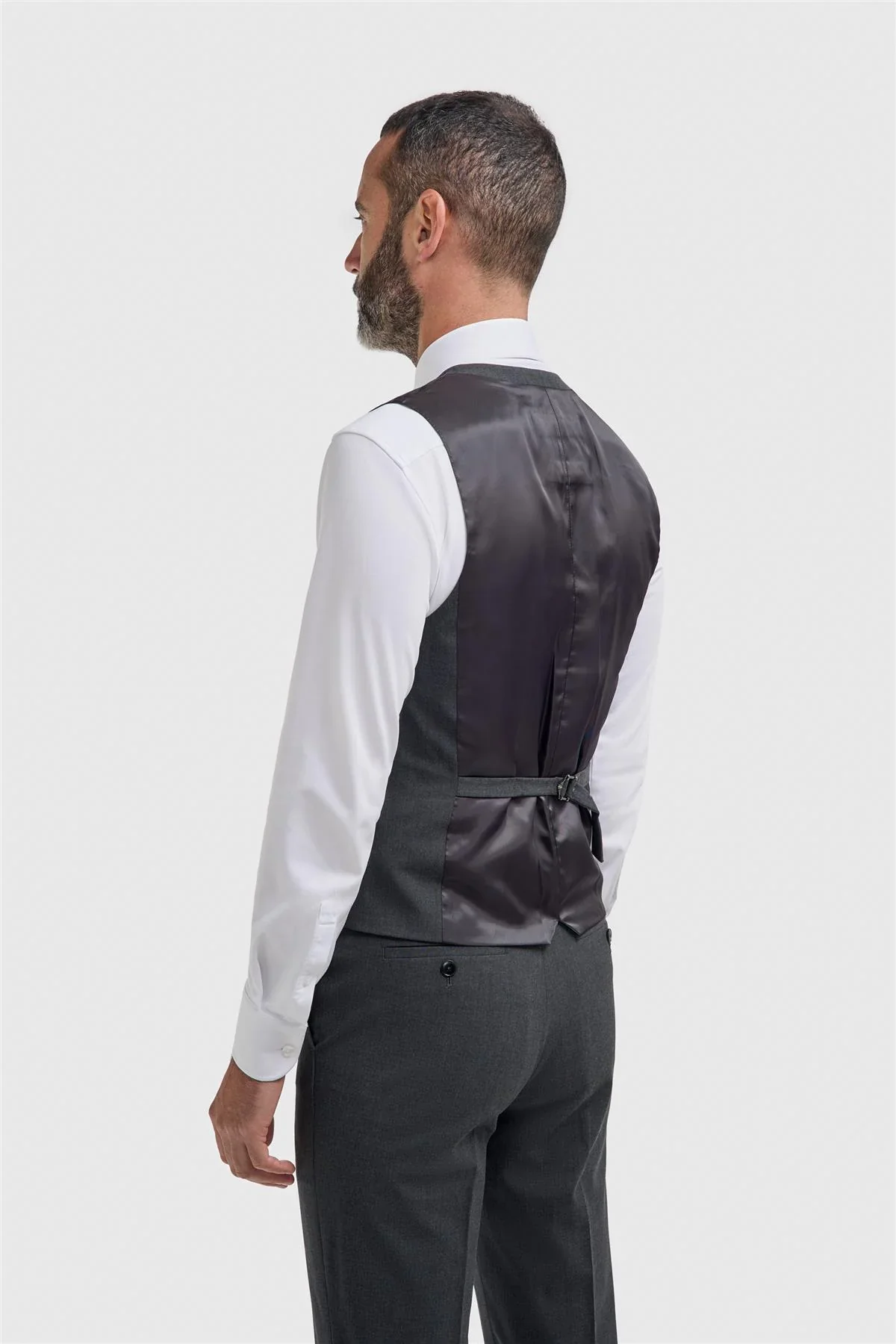 Men’s 3-Piece Slim Fit Formal Suit - Malibu - Charcoal Grey - Image 6