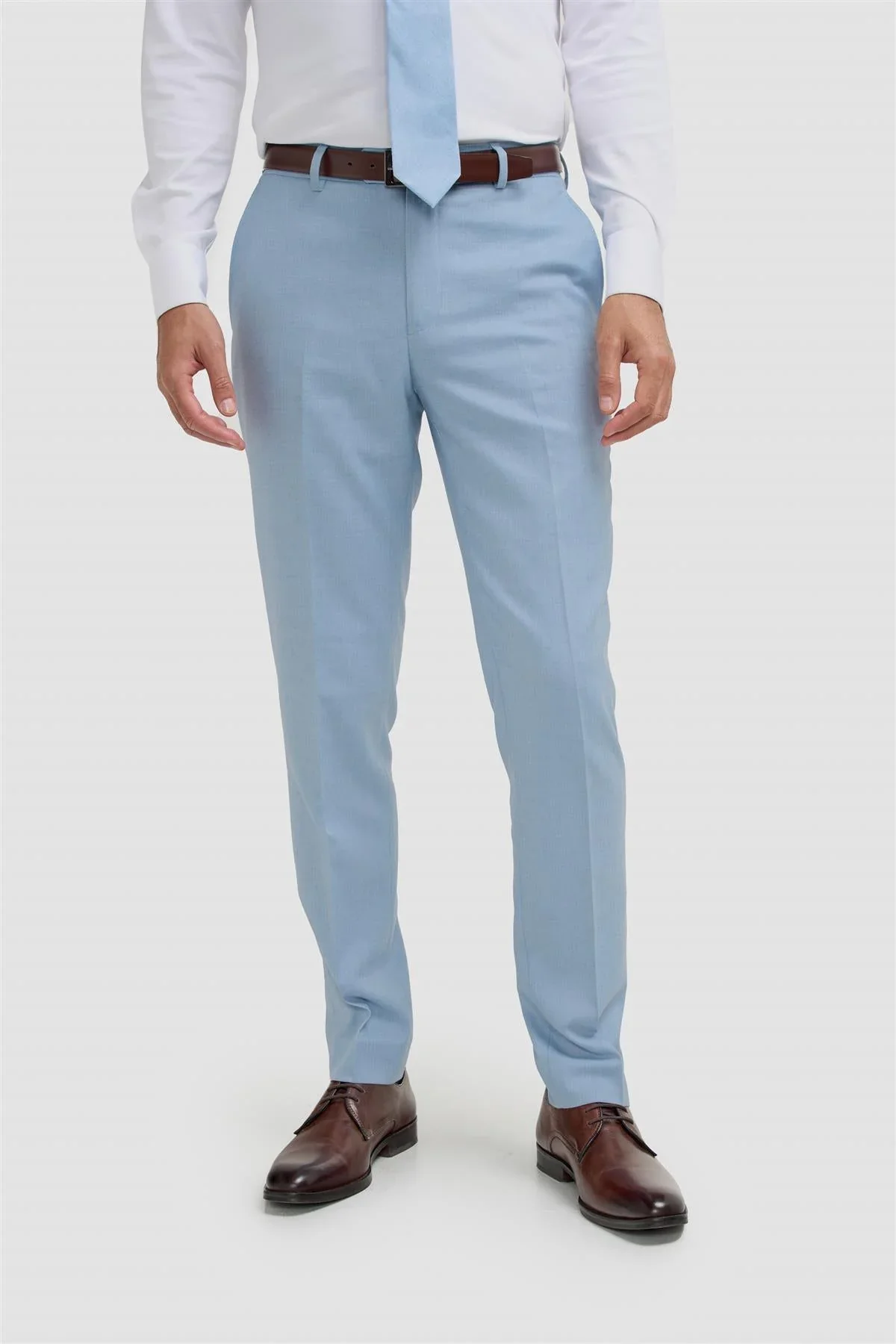 Men’s 3-Piece Slim Fit Formal Suit - Malibu - Sky Blue - Image 7