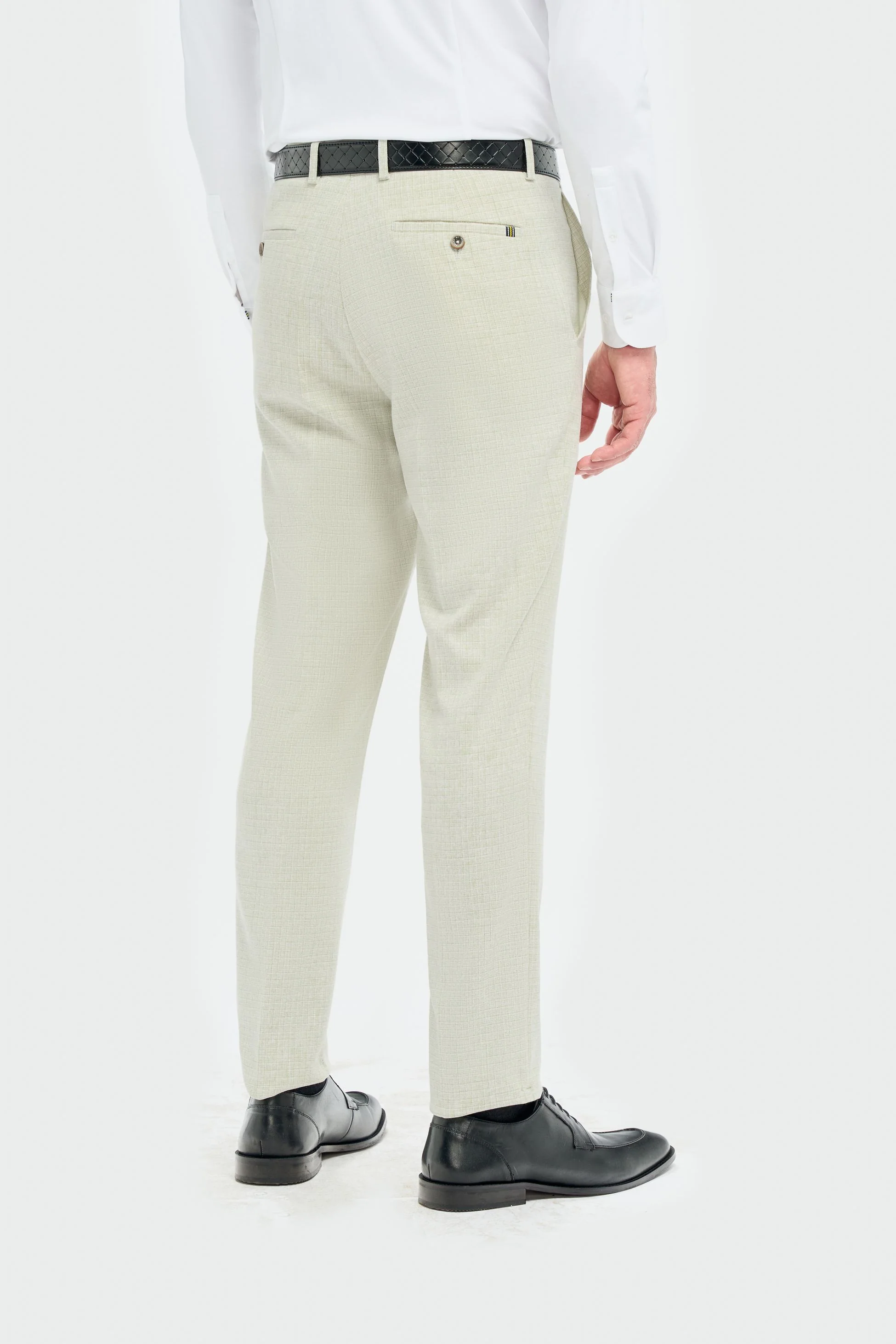 Men’s 3-Piece Slim Fit Textured Formal Suit - Tropez - Sage Green - Image 10