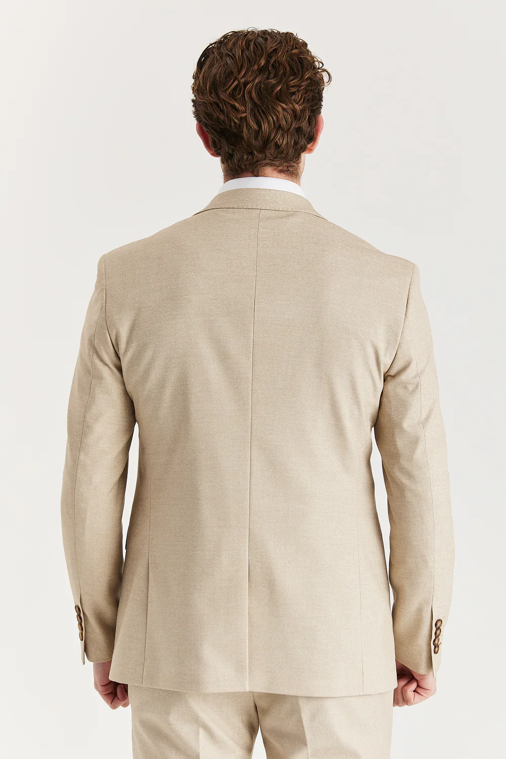 Men’s 3-Piece Tailored Fit Formal Suit - Belmont - Beige - Image 4