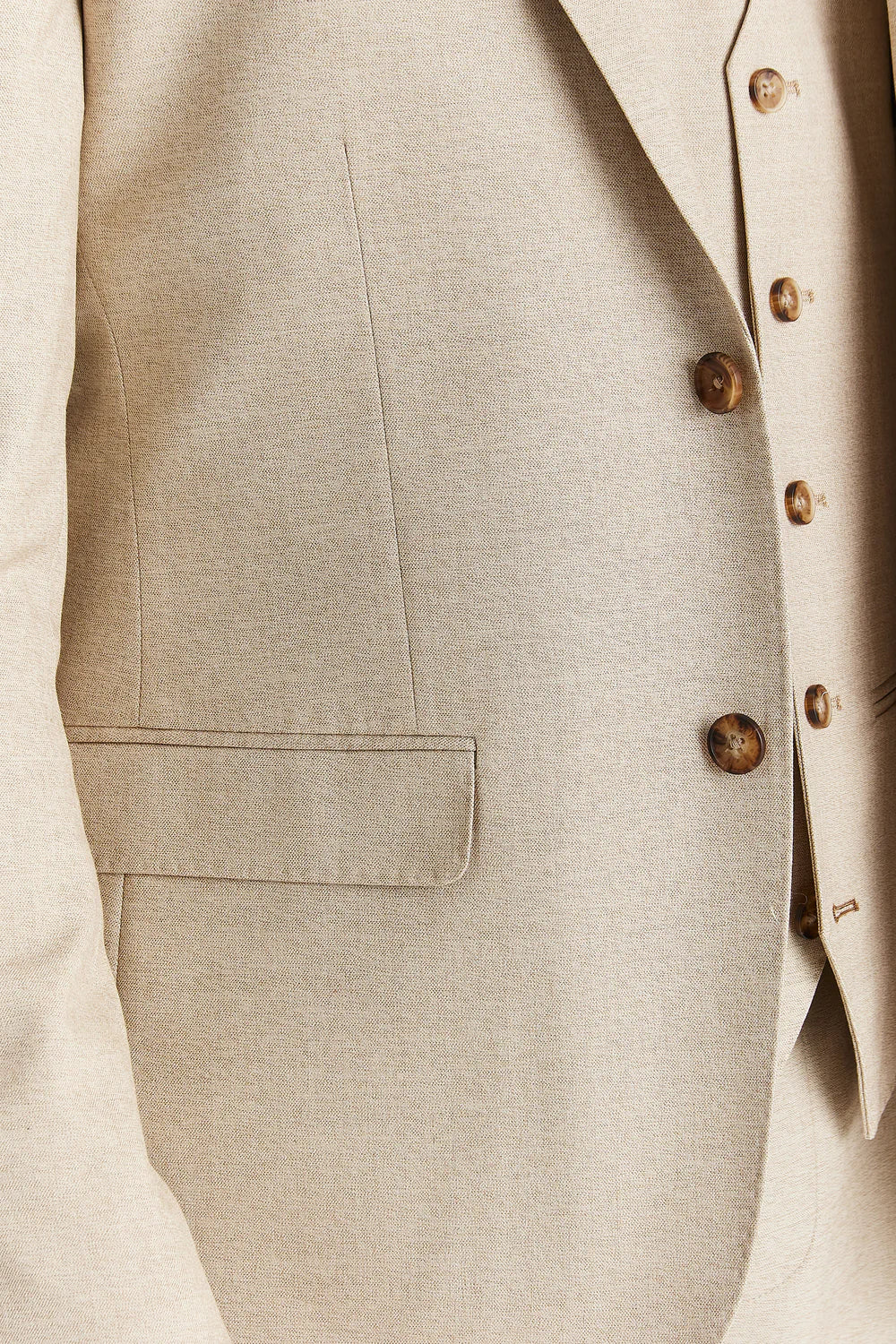Men’s 3-Piece Tailored Fit Formal Suit - Belmont - Beige - Image 9