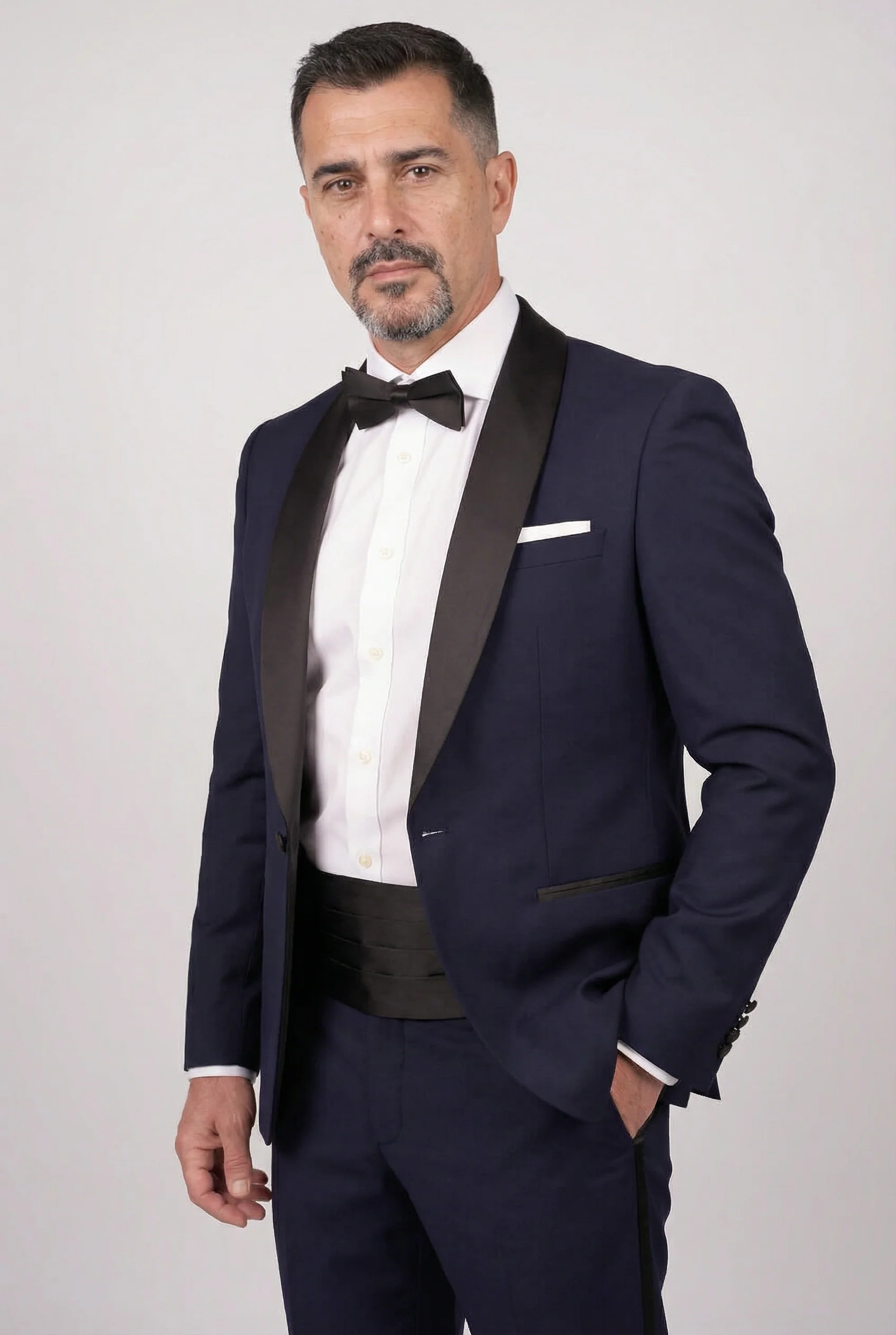 Men’s 4-Piece Shawl Lapel Tuxedo Suit - William - Navy