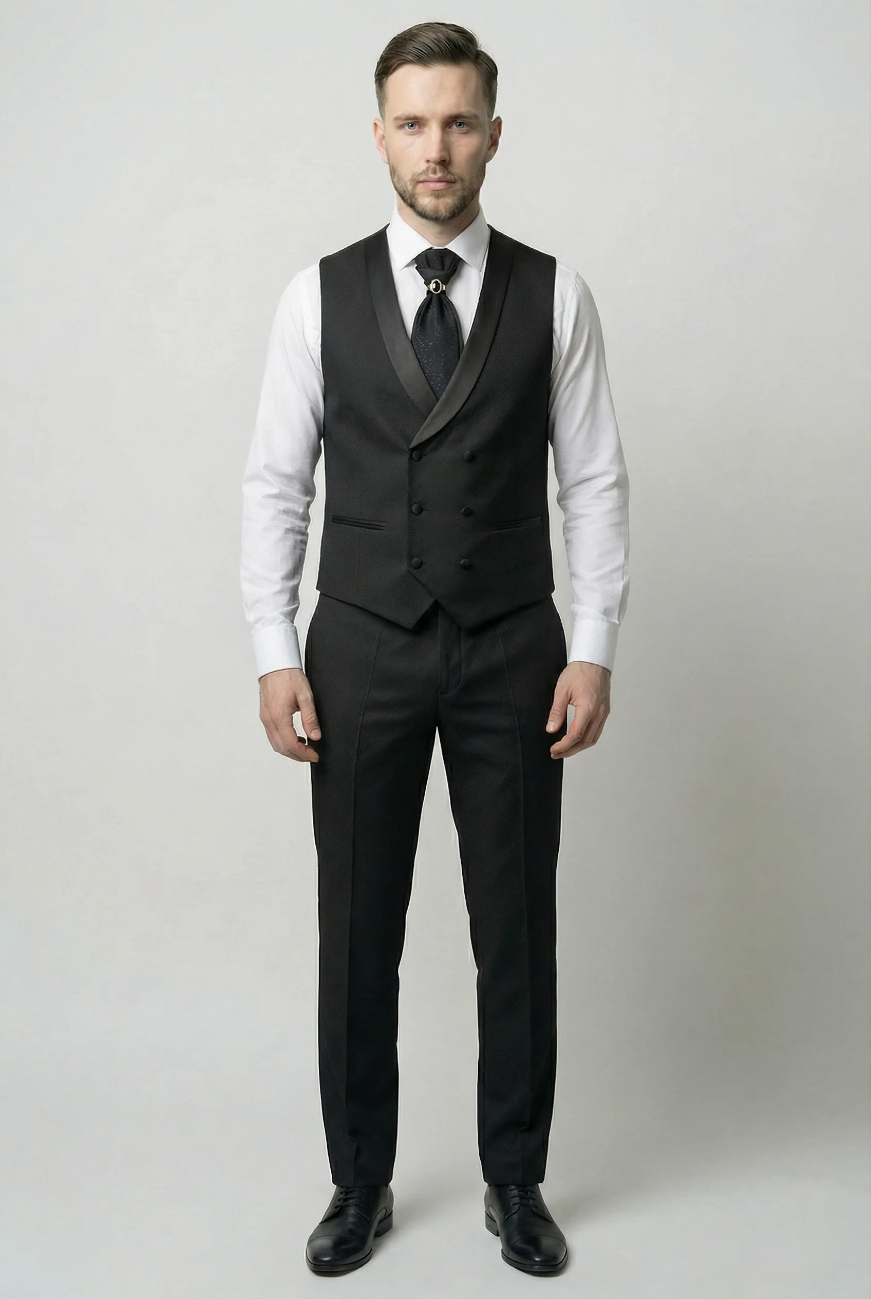 Men’s 5-Piece Black Tuxedo Wedding Suit Set - Image 7