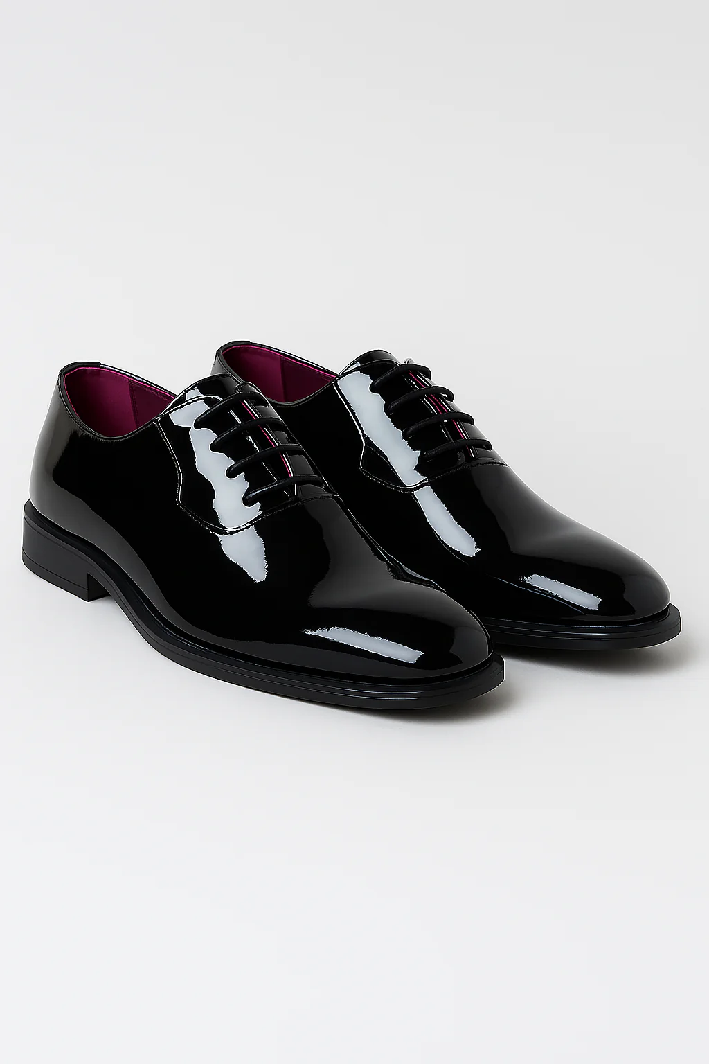 Men’s Black Patent Oxford Dress Shoes - KANSAS - Image 2