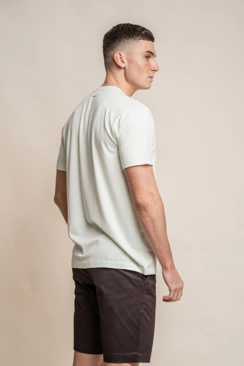 Men's Crew Neck Cotton T-Shirt - BOGART - Mint - Image 3