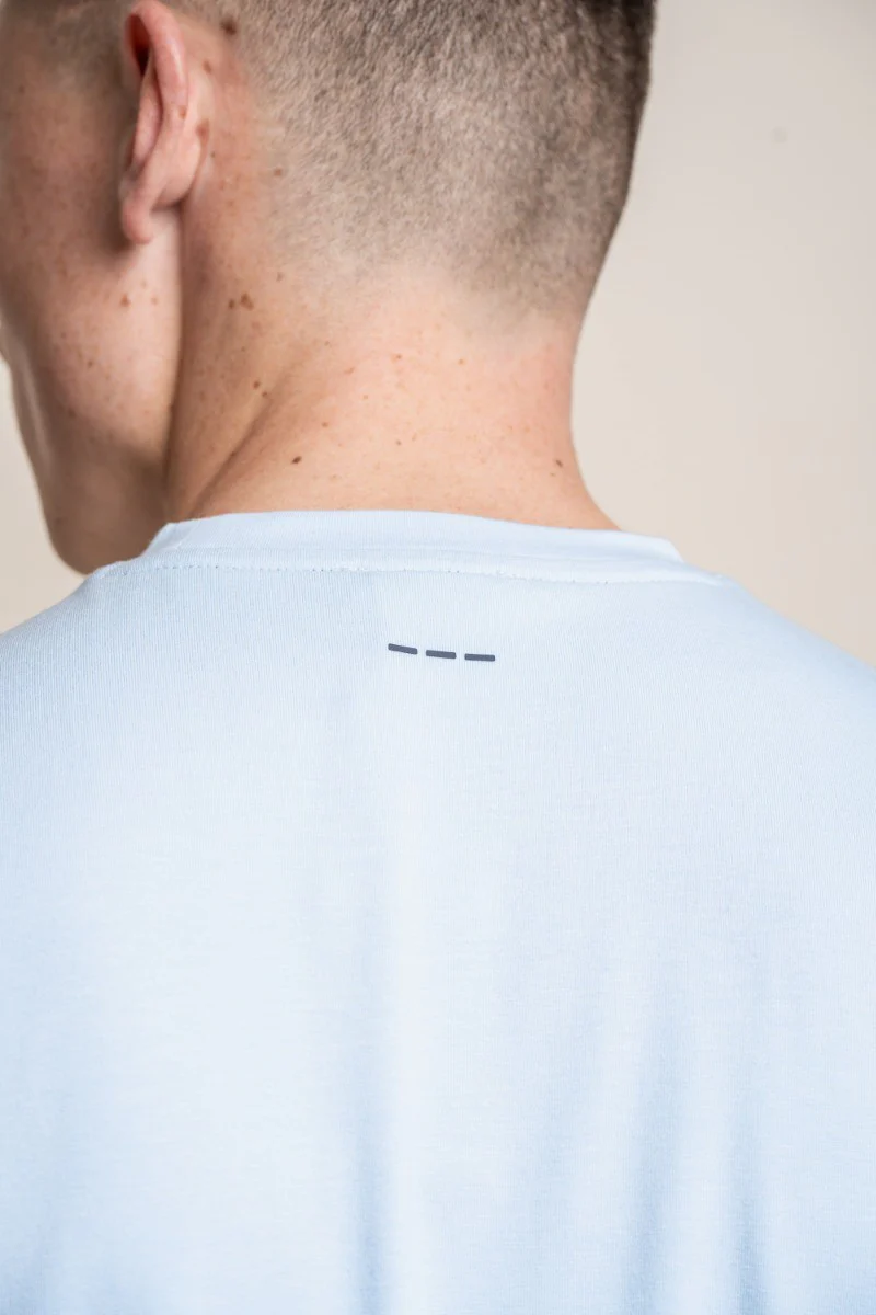 Men's Crew Neck Cotton T-Shirt - BOGART - Sky Blue - Image 5