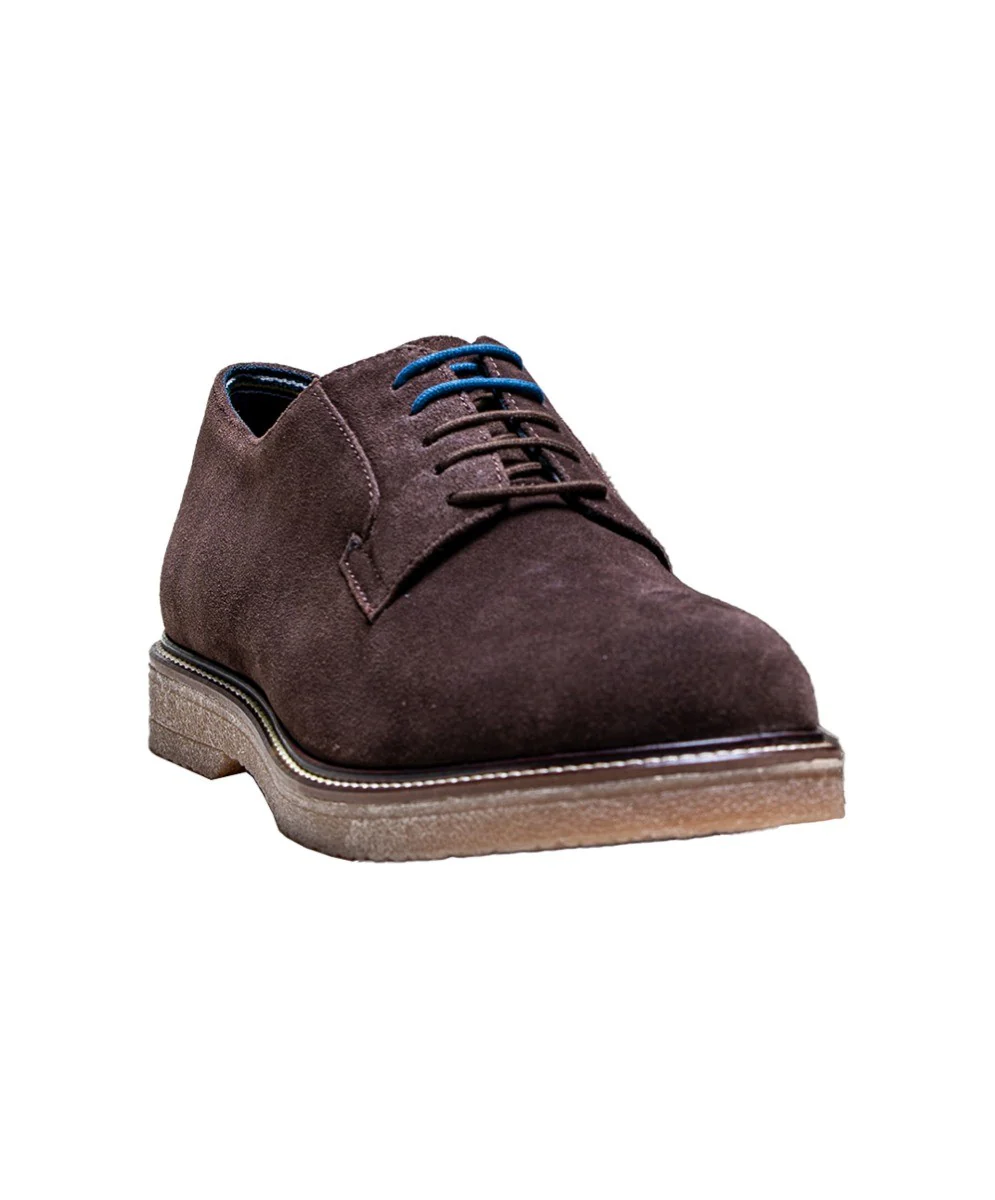 Men's Suede Lace up Shoes - RICHMOND - Brown - Image 3