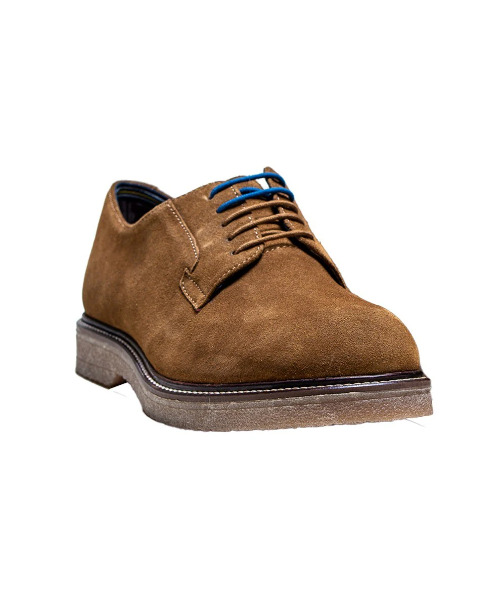Men's Suede Lace up Shoes - RICHMOND - Tan Brown - Image 3