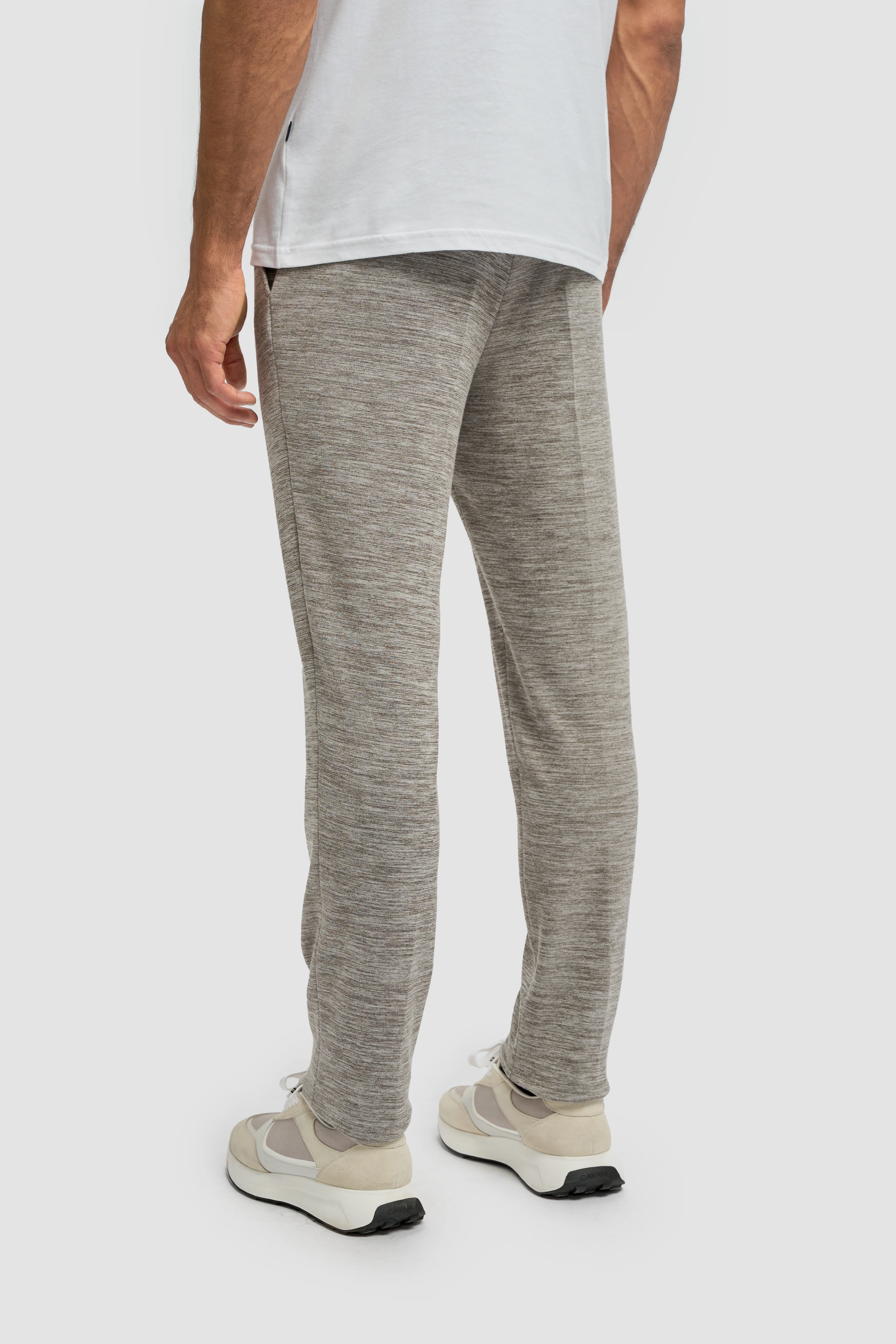 Men’s Cotton Blend Casual Trousers - Columbus - Taupe Grey - Image 2