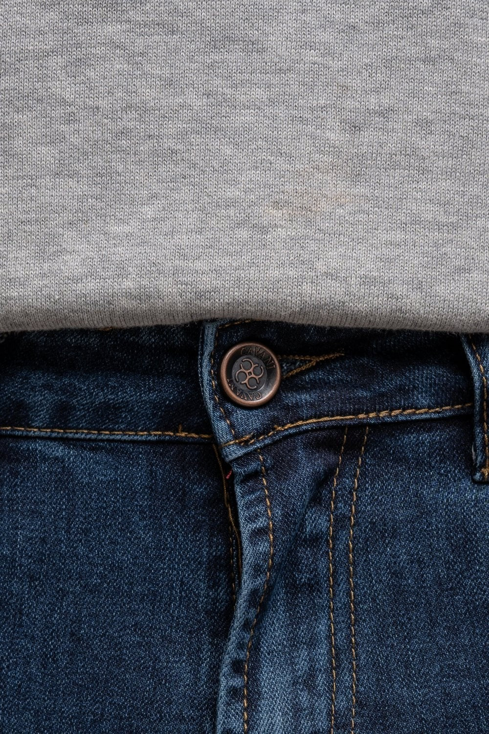 Men's Cotton Slim Fit Stretch Denim Jeans - MILANO - Stone Wash Blue - Image 5