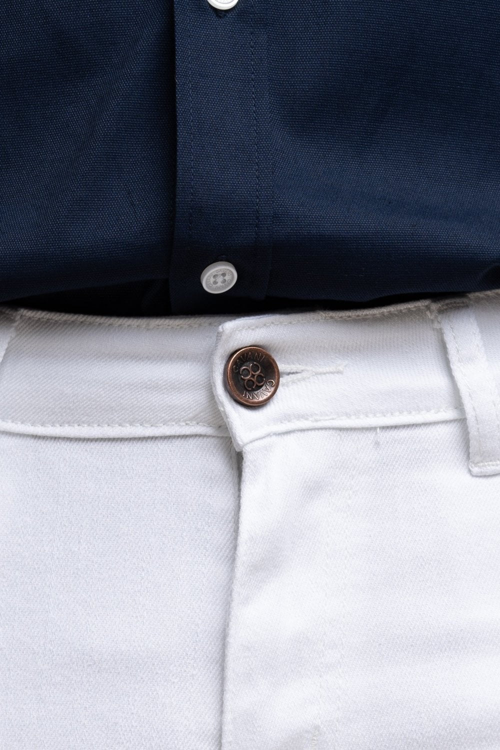 Men's Cotton Slim Fit Stretch Denim Jeans - MILANO - White - Image 5