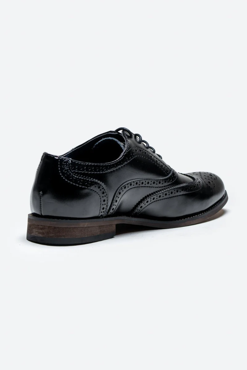 Men's Oxford Brogue Shoes - CLARK - Black - Image 3