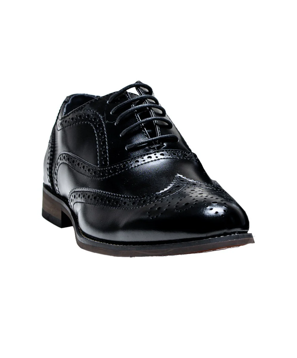 Men's Oxford Brogue Shoes - CLARK - Black - Image 4
