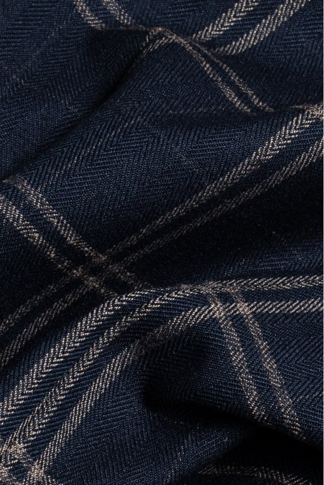 Men's Retro Check Double Breasted Waistcoat - HARDY - Navy Blue - Image 5