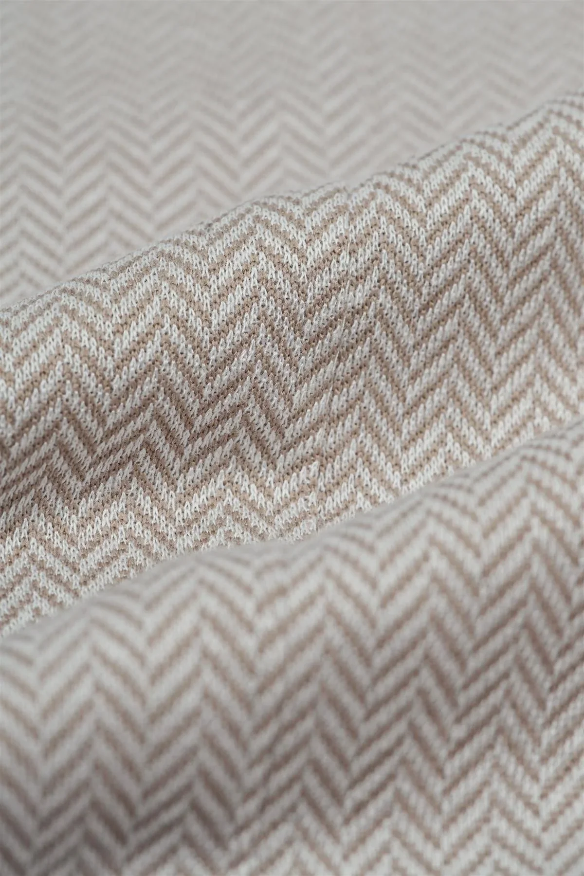 Men’s Herringbone Casual Trousers - Vasco - Beige - Image 5
