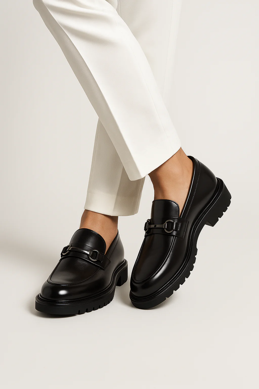 Men’s Horsebit Loafer Shoes - KENSIGNTON - Black - Image 4