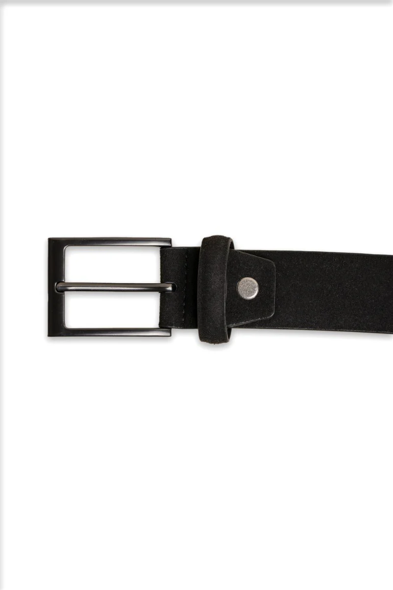 Men's Leather Belt Accessory - Charcoal Grey - Image 2