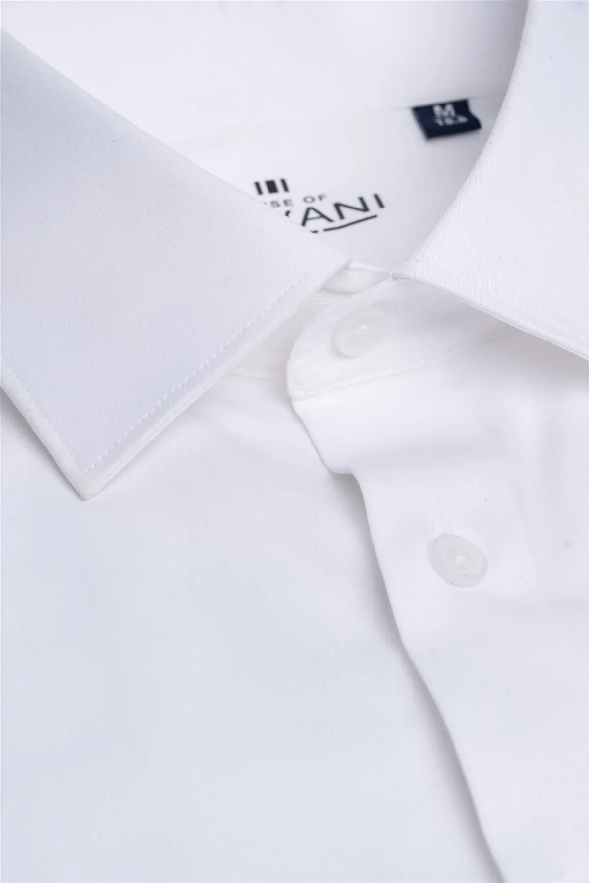 Men’s Long Sleeve Formal Shirt - Varano - White - Image 5