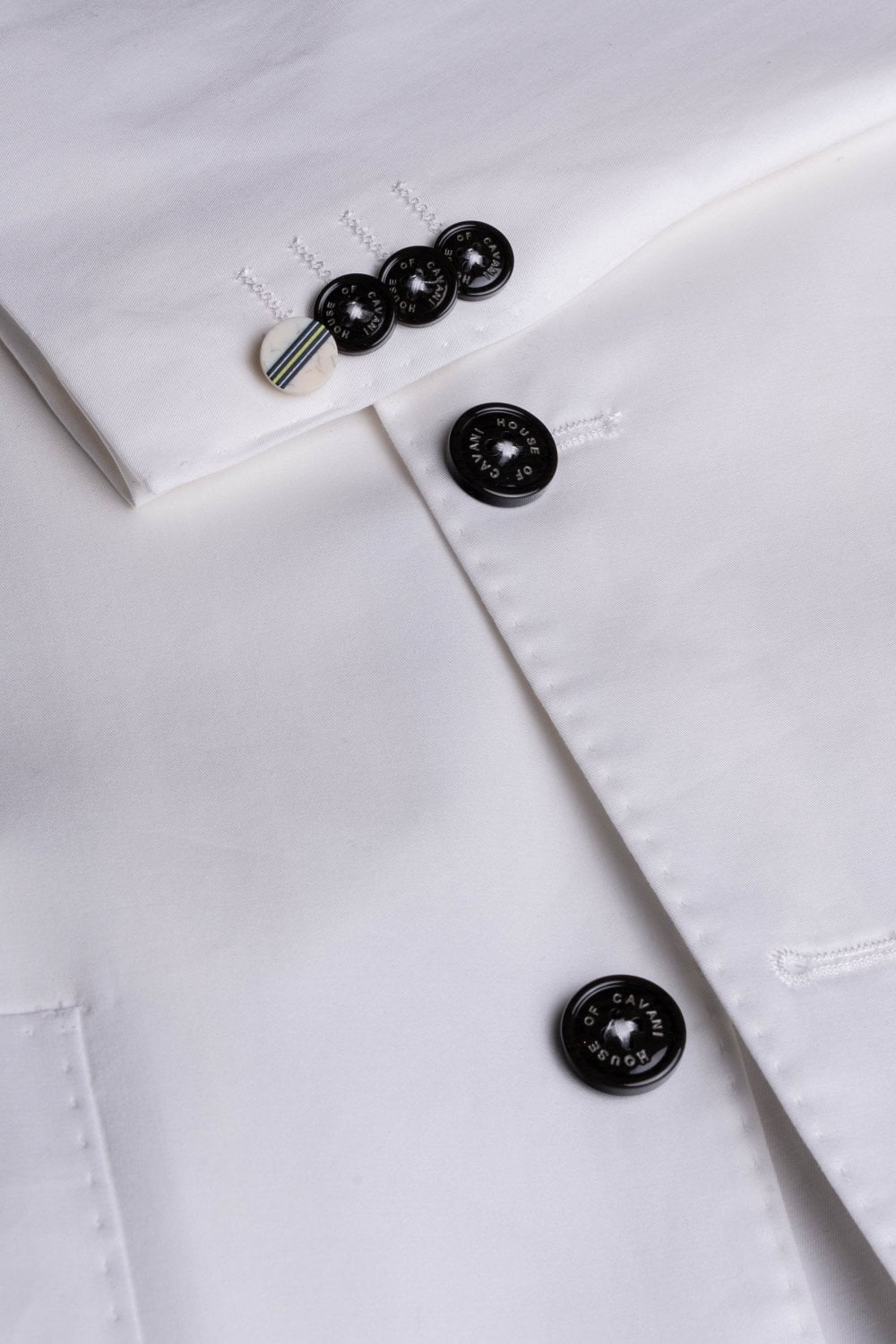 Men's Cotton Slim Fit Formal Suit Jacket - MARIO - Ecru - Image 5