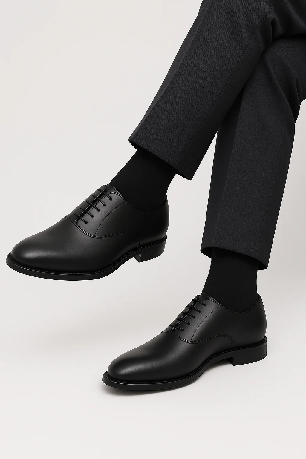 Men’s Matt Oxford Dress Shoes - Soho - Black - Image 4