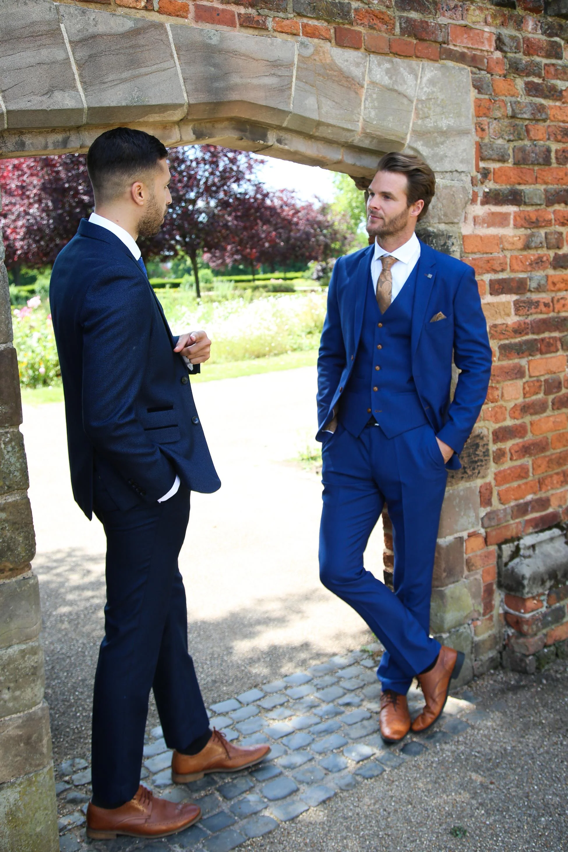 Men's Tailored Fit Blue Suit - MAYFAIR - Royal Blue - Image 6